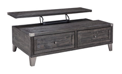 Ashley Furniture - TODOE LIFT TOP COCKTAIL TABLE - Dark Gray Metal|Wood - Tables - Additional View 4