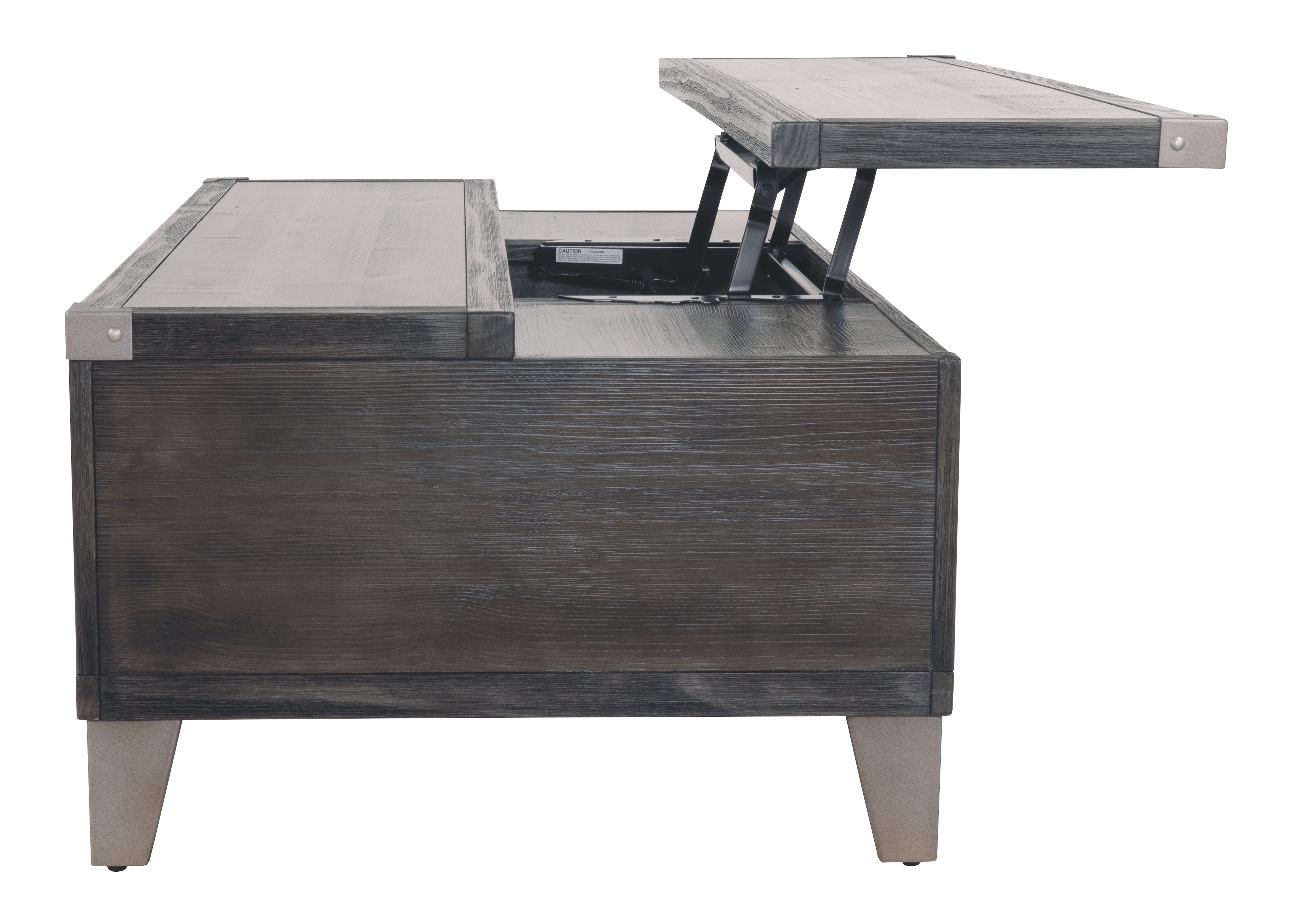 Ashley Furniture - TODOE LIFT TOP COCKTAIL TABLE - Dark Gray Metal|Wood - Tables - Additional View 12
