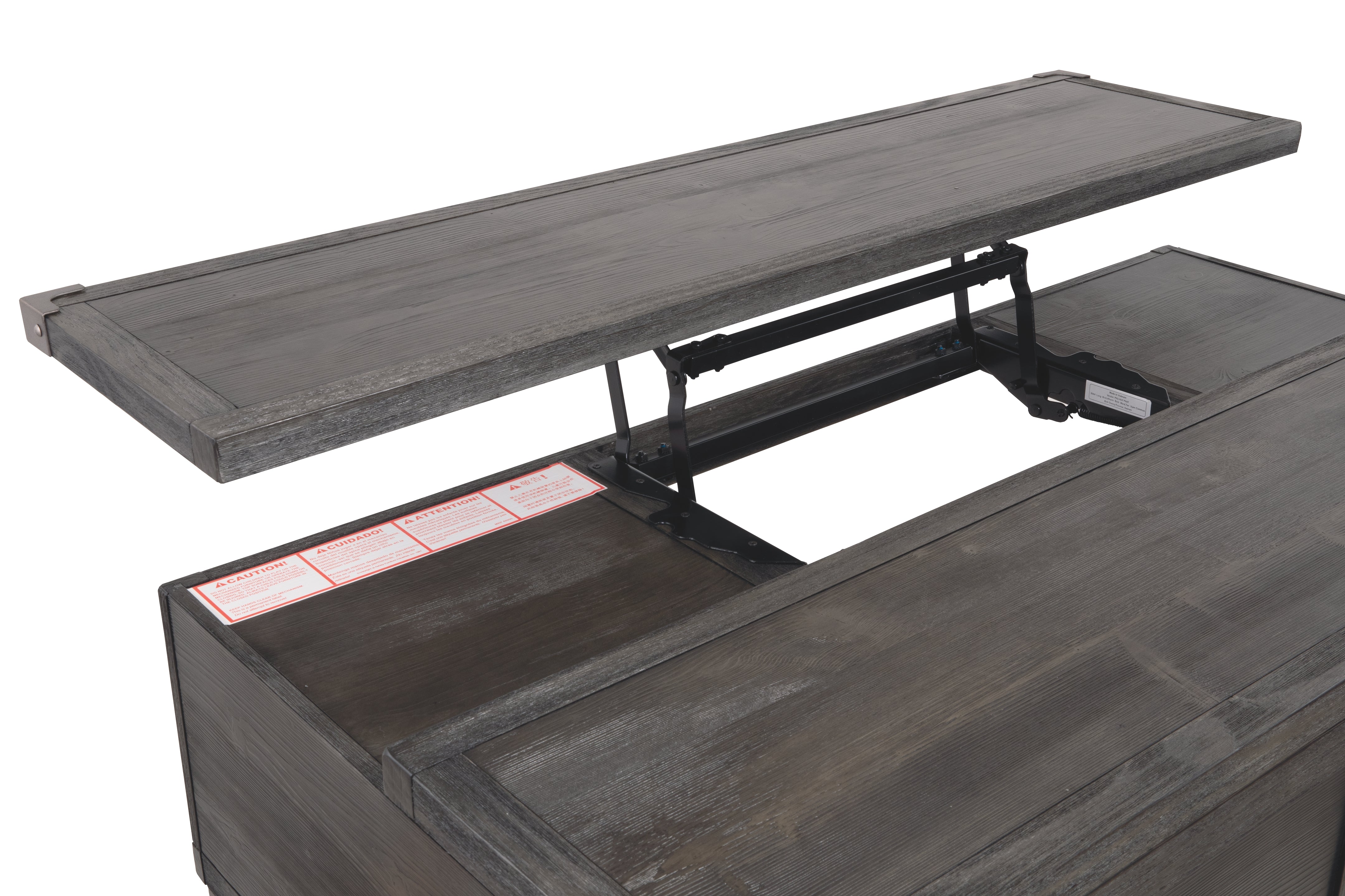 Ashley Furniture - TODOE LIFT TOP COCKTAIL TABLE - Dark Gray Metal|Wood - Tables - Additional View 13