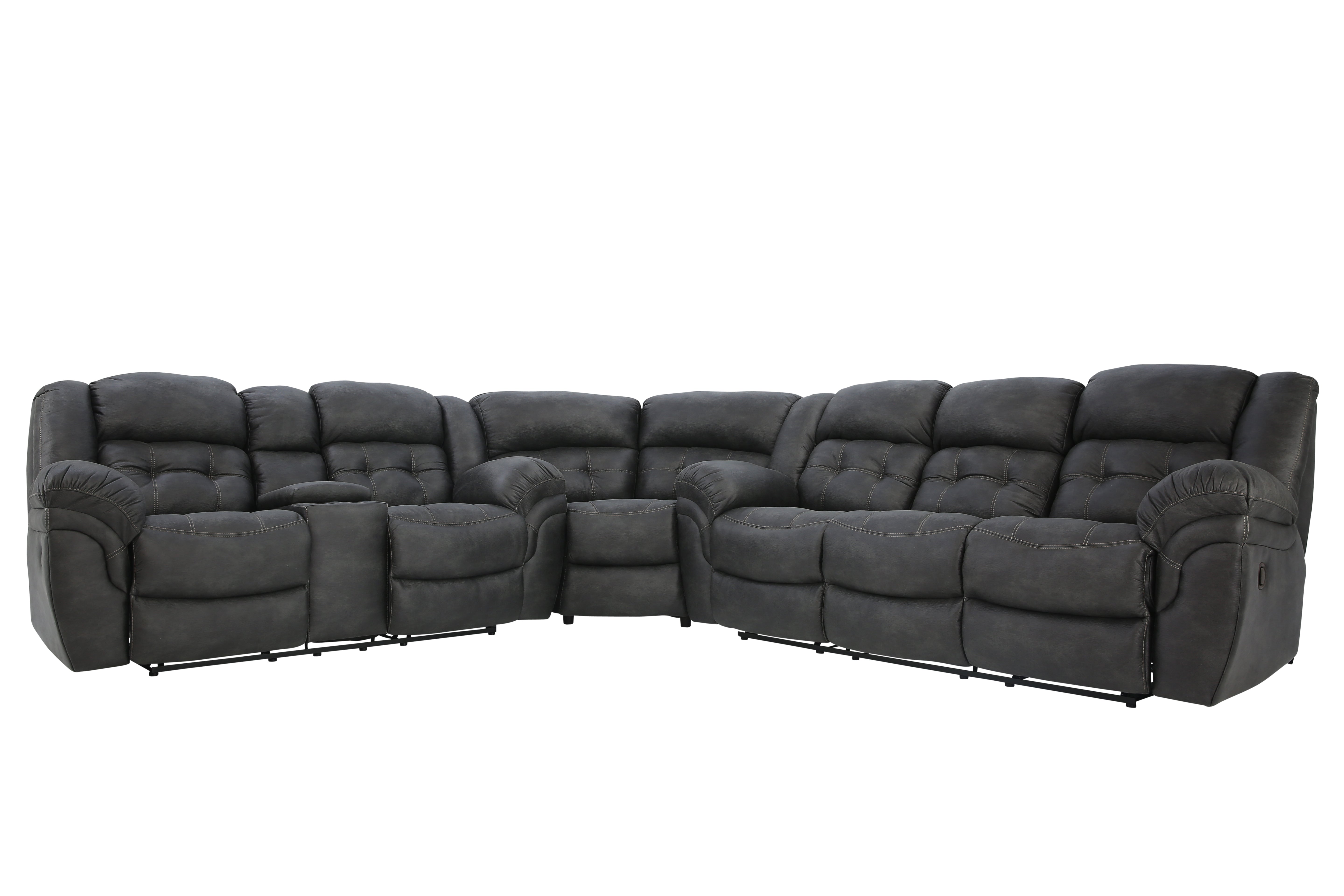 Haygen 3 Piece Sectional - Charcoal - Additional View 1