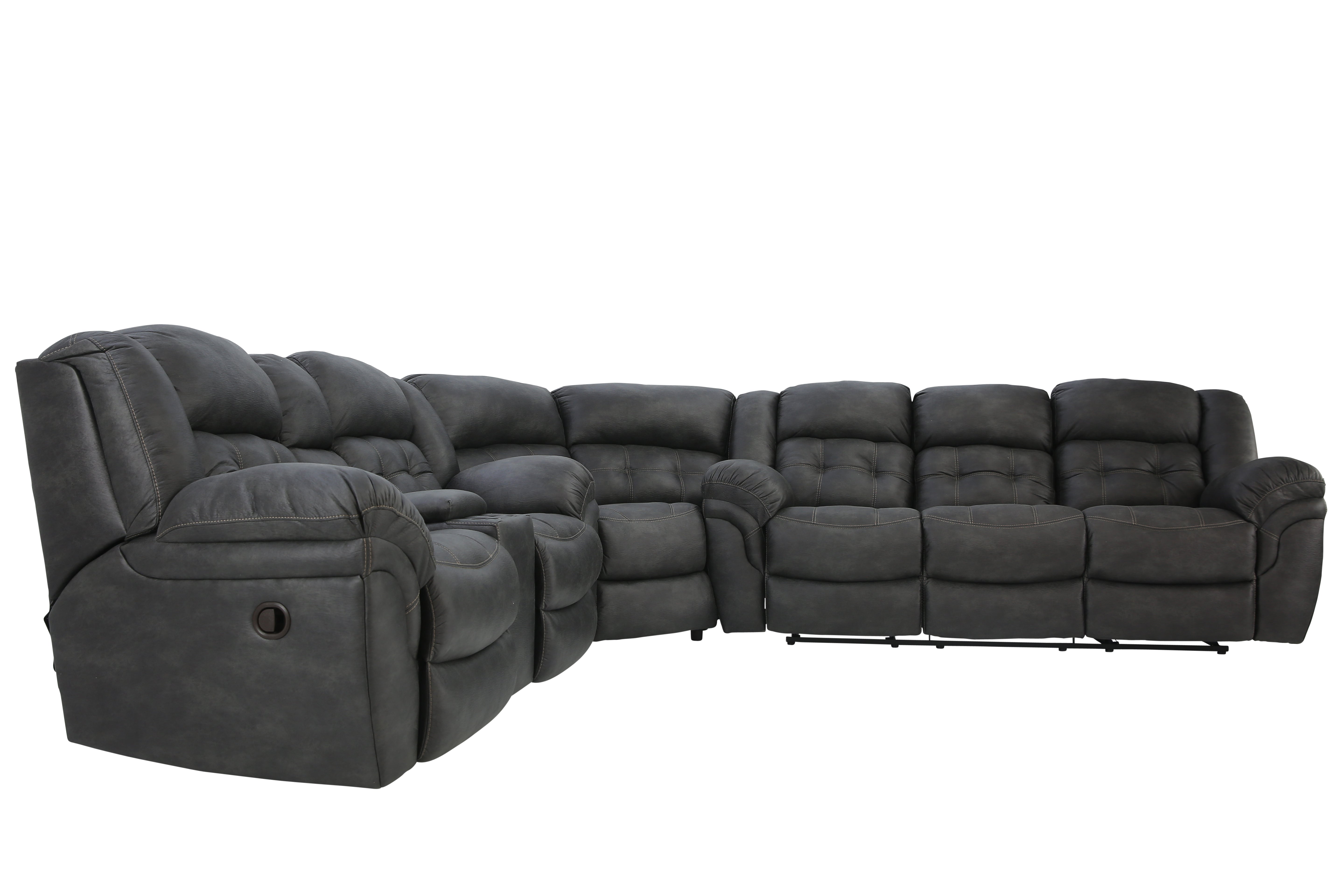 Haygen 3 Piece Sectional - Charcoal - Additional View 2