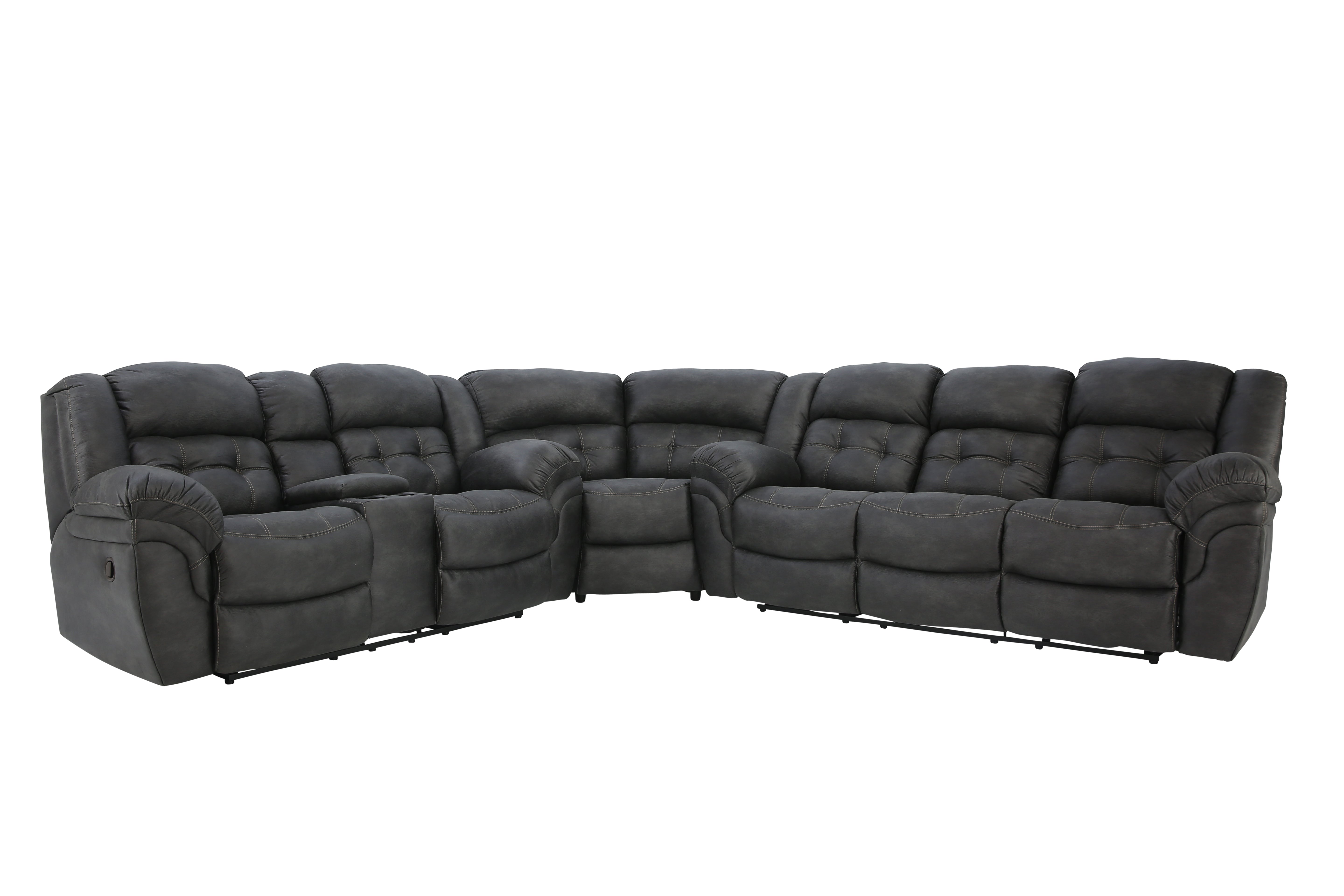 Haygen 3 Piece Sectional - Charcoal - Additional View 3