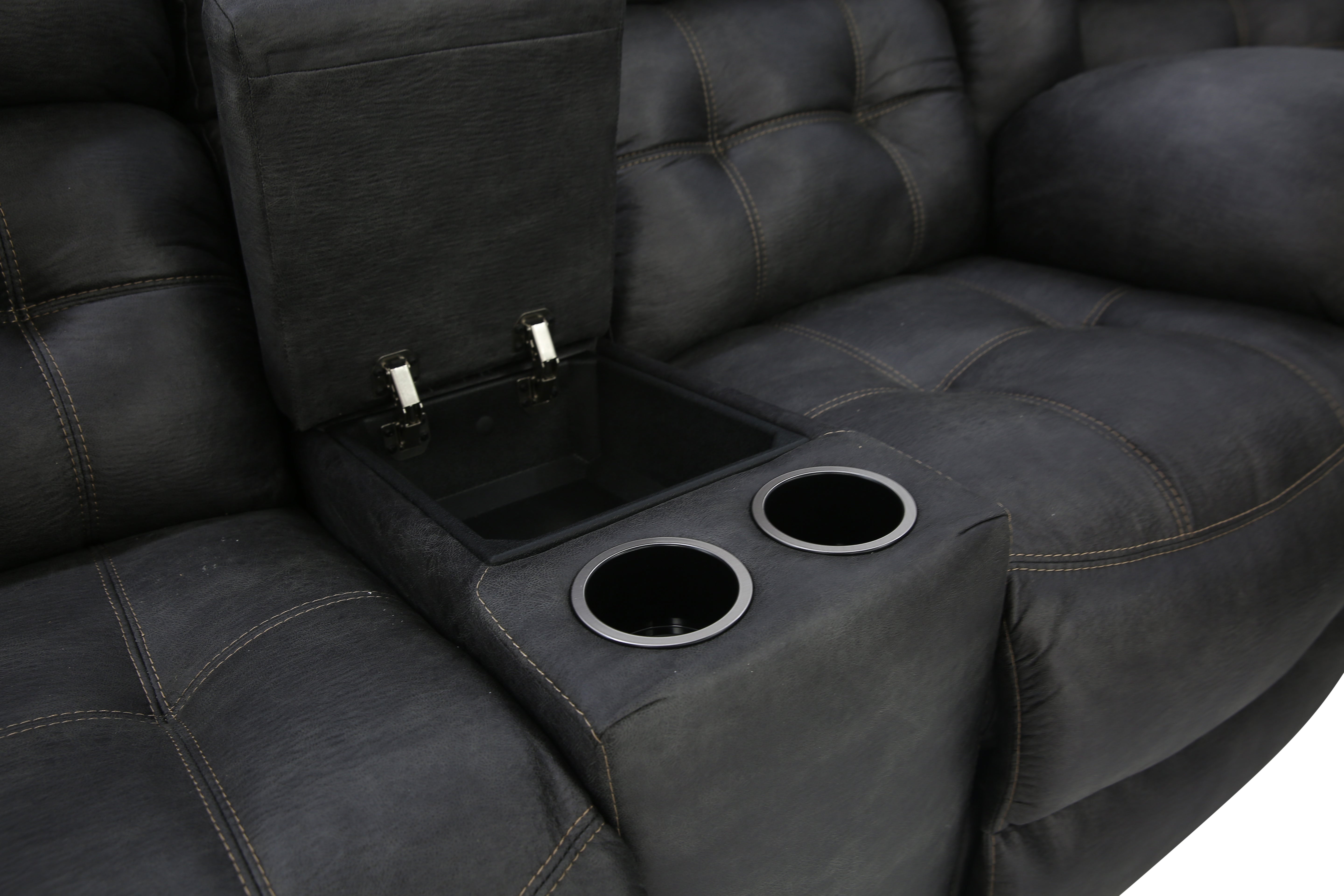 Haygen 3 Piece Sectional - Charcoal - Additional View 5