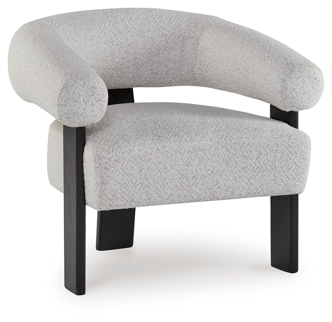 Ashley Furniture - DULTISH SNOW ACCENT CHAIR - White Fabric|Wood - Chairs