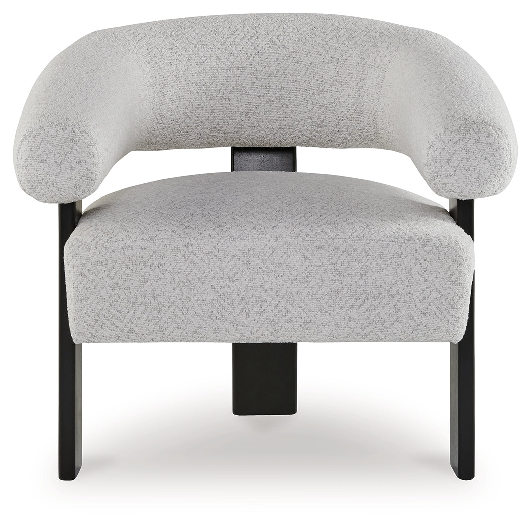 Ashley Furniture - DULTISH SNOW ACCENT CHAIR - White Fabric|Wood - Chairs - Additional View 2