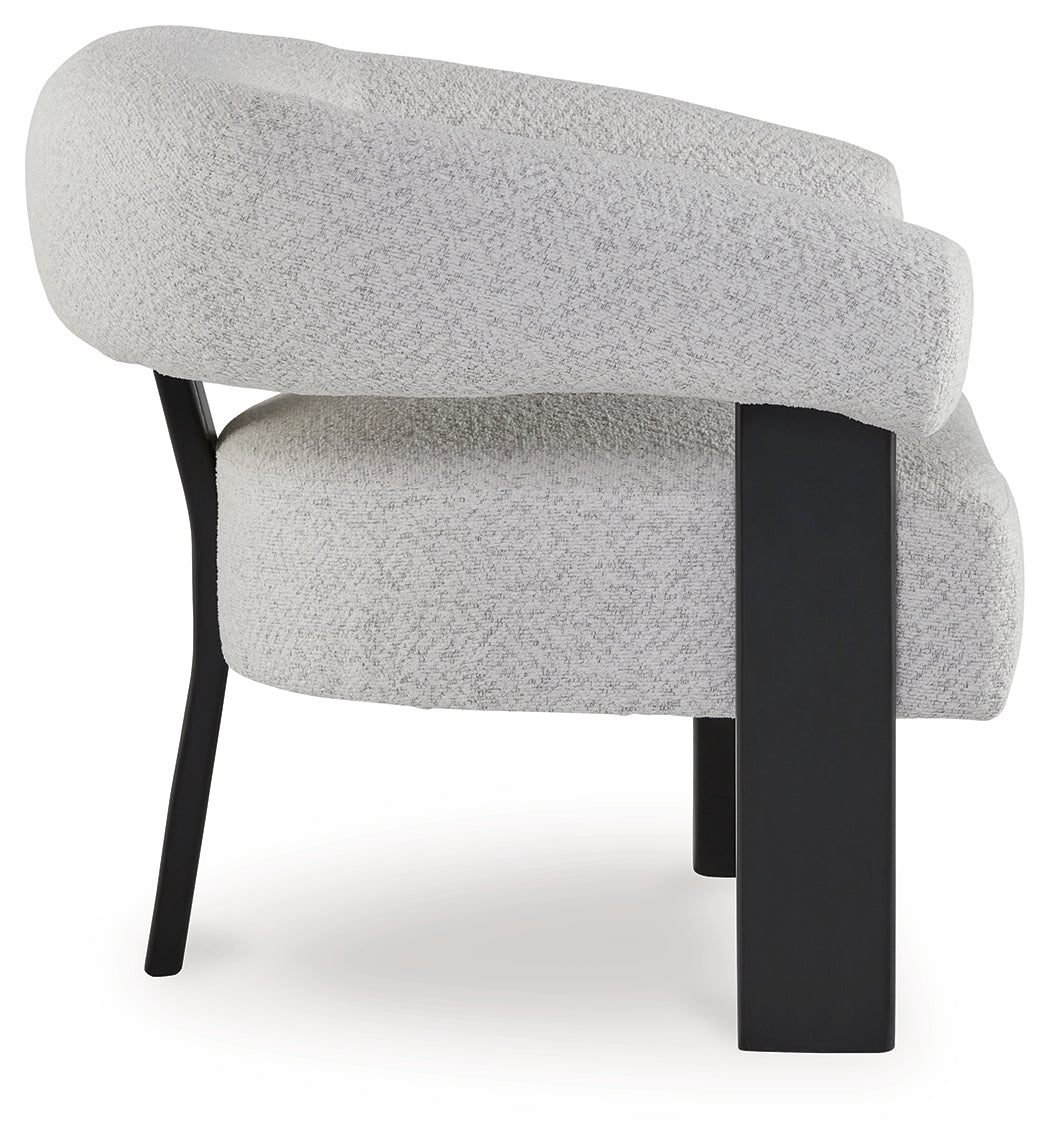 Ashley Furniture - DULTISH SNOW ACCENT CHAIR - White Fabric|Wood - Chairs - Additional View 3