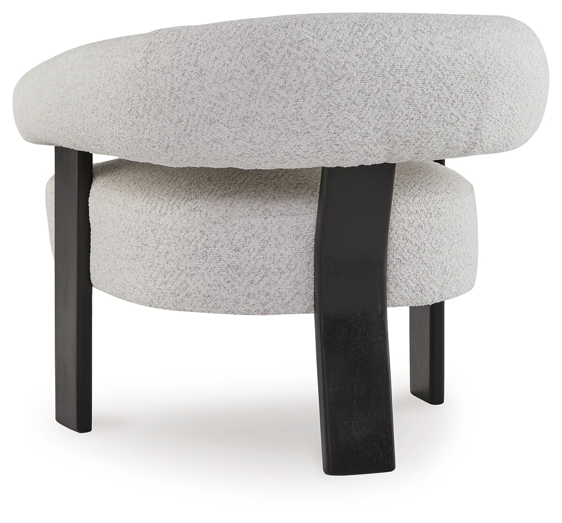 Ashley Furniture - DULTISH SNOW ACCENT CHAIR - White Fabric|Wood - Chairs - Additional View 4