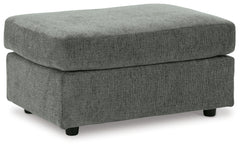 Ashley Furniture - STAIRATT GRAVEL OTTOMAN - Dark Gray Fabric - Ottomans