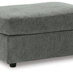 Ashley Furniture - STAIRATT GRAVEL OTTOMAN - Dark Gray Fabric - Ottomans