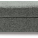 Ashley Furniture - STAIRATT GRAVEL OTTOMAN - Dark Gray Fabric - Ottomans - Additional View 2