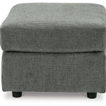 Ashley Furniture - STAIRATT GRAVEL OTTOMAN - Dark Gray Fabric - Ottomans - Additional View 3