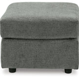 Ashley Furniture - STAIRATT GRAVEL OTTOMAN - Dark Gray Fabric - Ottomans - Additional View 3