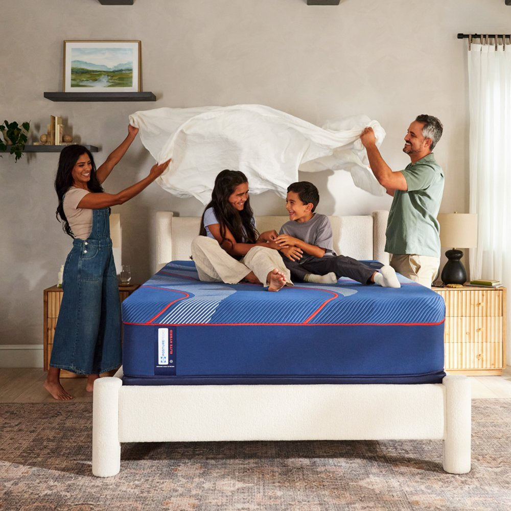 Tempur Sealy - BRENHAM II HYBRID SOFT QUEEN MATTRESS - Blue Fabric - Mattresses - Additional View 9