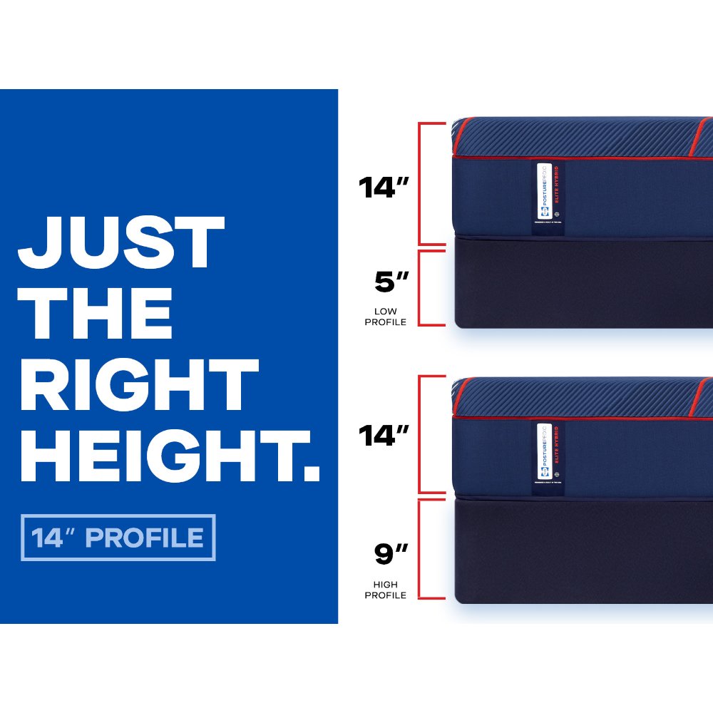 Tempur Sealy - BRENHAM II HYBRID SOFT QUEEN MATTRESS - Blue Fabric - Mattresses - Additional View 14