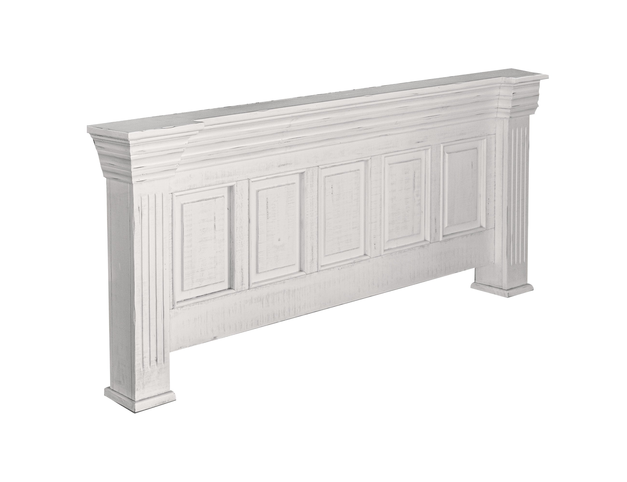 International Furniture Direct - Terra King Bed - White - Wood - Beds - Additional View 3