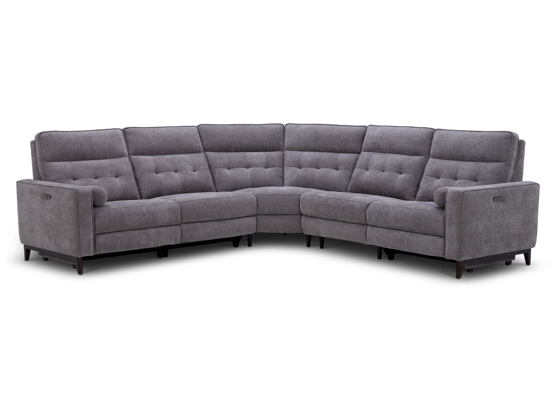 ELLIOT PEWTER 5 PIECE POWER SECTIONAL