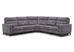 ELLIOT PEWTER 5 PIECE POWER SECTIONAL