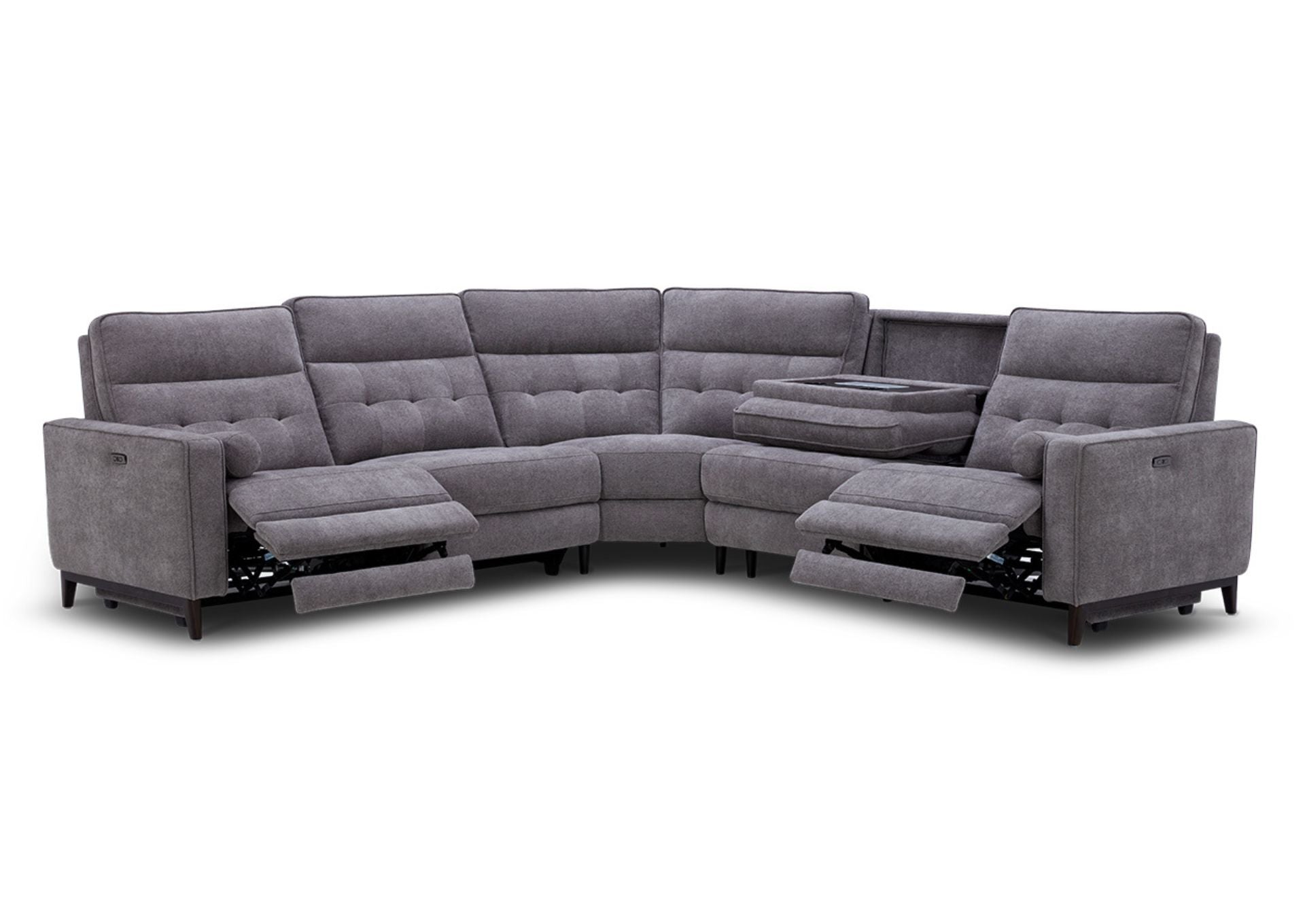ELLIOT PEWTER 5 PIECE POWER SECTIONAL - Additional View 1