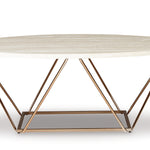 Ashley Furniture - TARICA 3 PIECE OCCASIONAL TABLE SET - White Faux Marble|Metal - Tables - Additional View 2