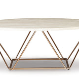 Ashley Furniture - TARICA 3 PIECE OCCASIONAL TABLE SET - White Faux Marble|Metal - Tables - Additional View 2