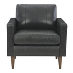 TRAFTON CHARCOAL LEATHER CHAIR
