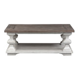 Liberty Furniture - SEDONA COCKTAIL TABLE - White|Dark Brown Wood - Tables