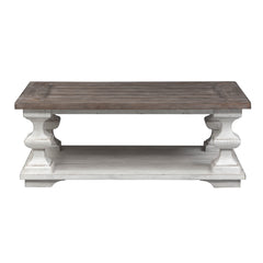 Liberty Furniture - SEDONA COCKTAIL TABLE - White|Dark Brown Wood - Tables