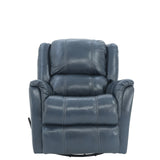 Bryce Leather Swivel Glider Recliner - Ocean