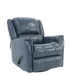 Bryce Leather Swivel Glider Recliner - Ocean - Additional View 1