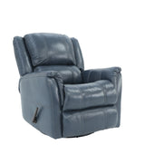 Bryce Leather Swivel Glider Recliner - Ocean - Additional View 1