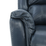 Bryce Leather Swivel Glider Recliner - Ocean - Additional View 5