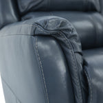 Bryce Leather Swivel Glider Recliner - Ocean - Additional View 6