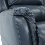 Bryce Leather Swivel Glider Recliner - Ocean - Additional View 6