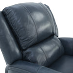 Bryce Leather Swivel Glider Recliner - Ocean - Additional View 8