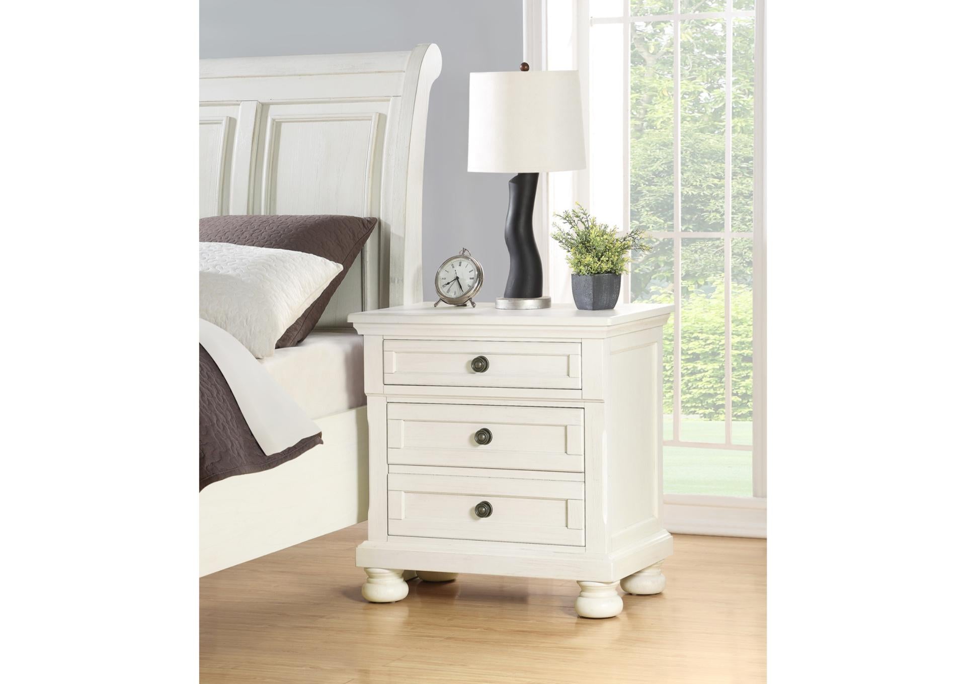 KINGSMAN WHITE NIGHTSTAND - Additional View 1