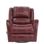 Bryce Leather Swivel Glider Recliner - Red