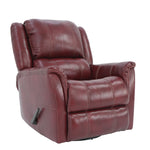Bryce Leather Swivel Glider Recliner - Red - Additional View 1