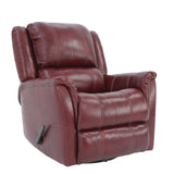 Bryce Leather Swivel Glider Recliner - Red - Additional View 1