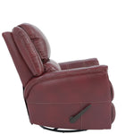 Bryce Leather Swivel Glider Recliner - Red - Additional View 2