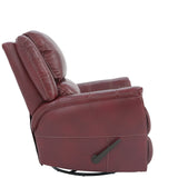 Bryce Leather Swivel Glider Recliner - Red - Additional View 2