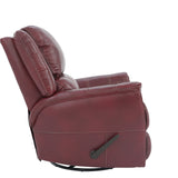 Bryce Leather Swivel Glider Recliner - Red - Additional View 3