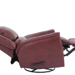 Bryce Leather Swivel Glider Recliner - Red - Additional View 5