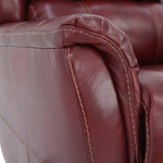 Bryce Leather Swivel Glider Recliner - Red - Additional View 7