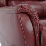 Bryce Leather Swivel Glider Recliner - Red - Additional View 7