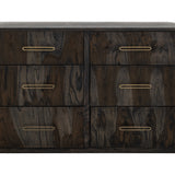 International Furniture Direct - Riverbend Dresser - Ember - Dark Brown Wood - Dresser & Mirror - Additional View 1