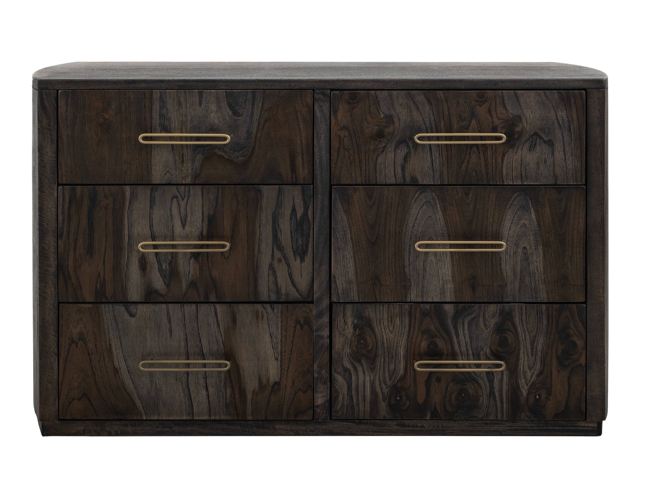 International Furniture Direct - Riverbend Dresser - Ember - Dark Brown Wood - Dresser & Mirror - Additional View 1