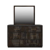 International Furniture Direct - Riverbend Dresser - Ember - Dark Brown Wood - Dresser & Mirror - Additional View 2