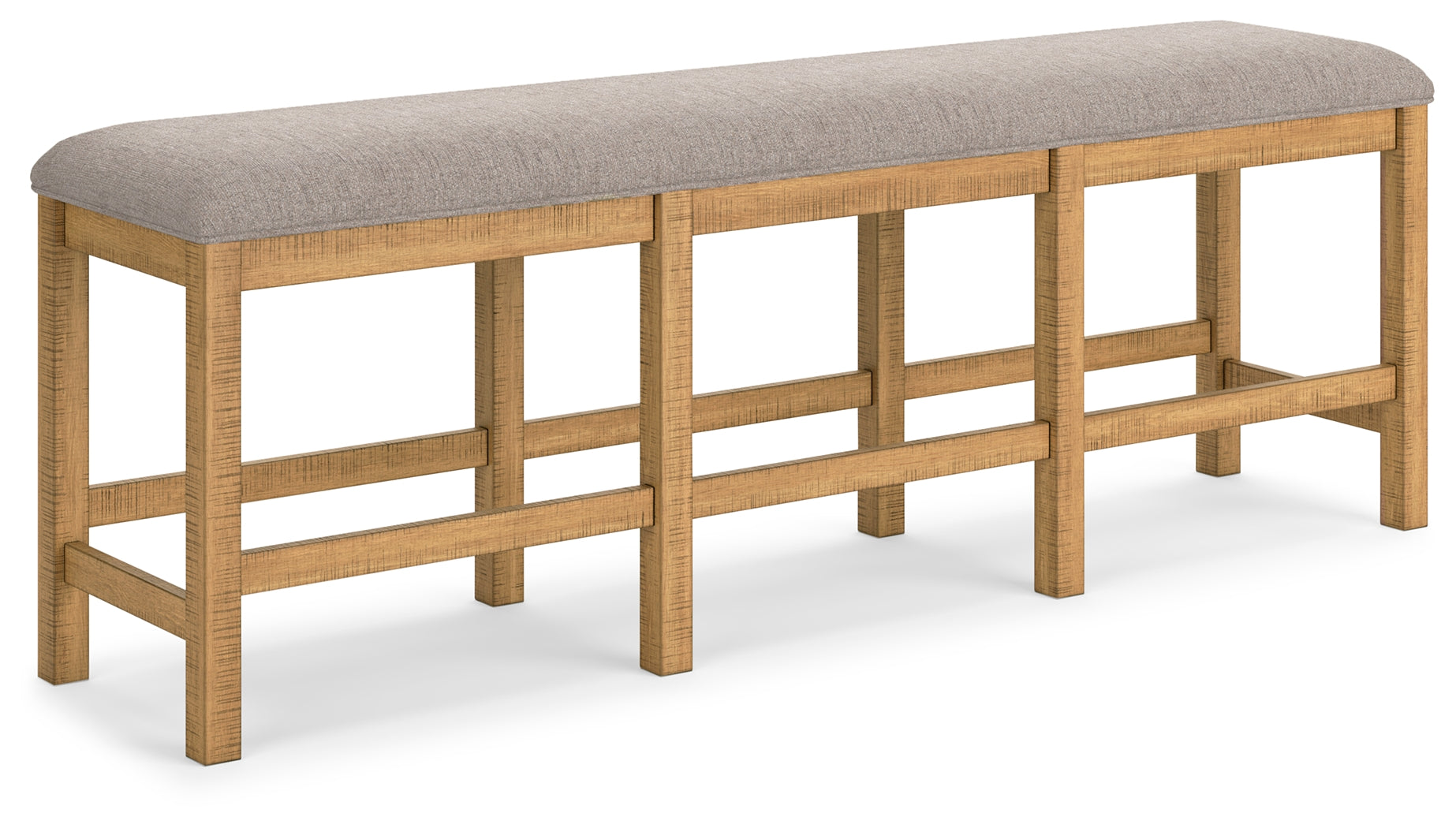 Ashley Furniture - HAVONPLANE 72" COUNTER HEIGHT BENCH - Light Brown Fabric|Wood - Benches