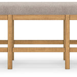 Ashley Furniture - HAVONPLANE 72" COUNTER HEIGHT BENCH - Light Brown Fabric|Wood - Benches - Additional View 3