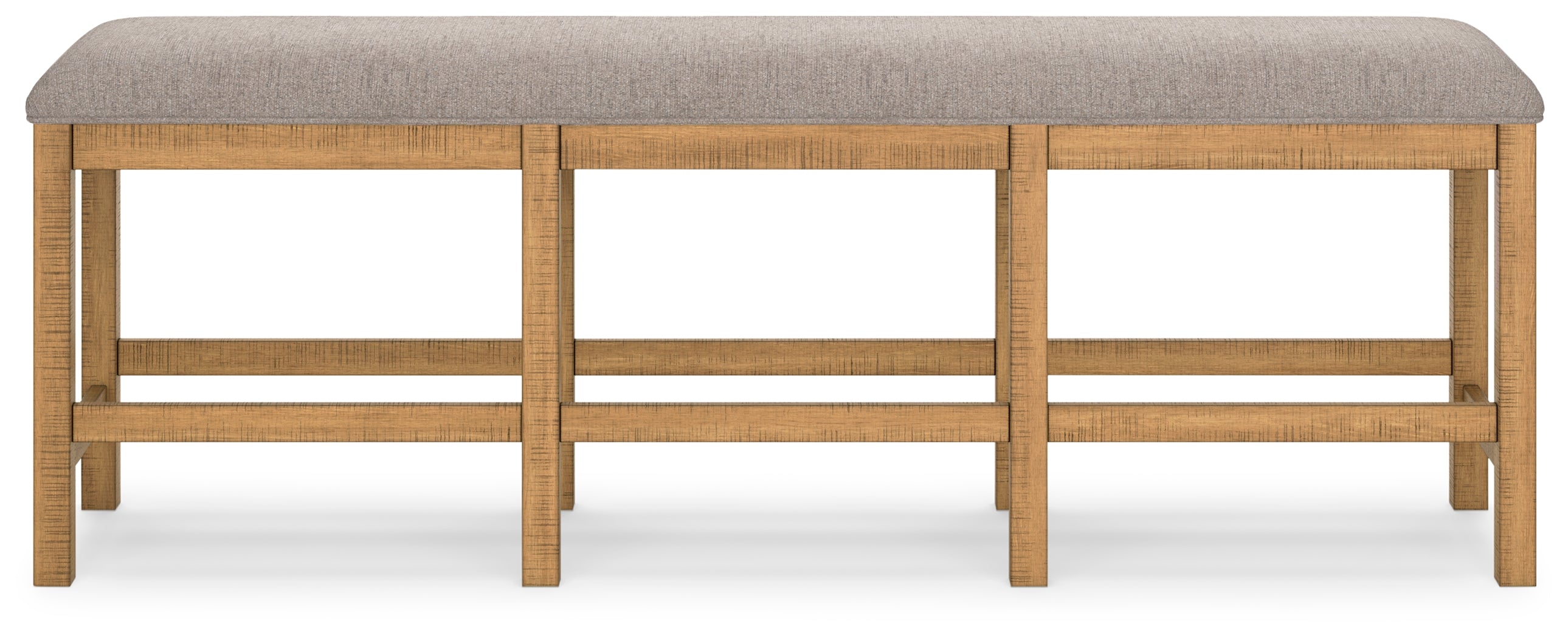 Ashley Furniture - HAVONPLANE 72" COUNTER HEIGHT BENCH - Light Brown Fabric|Wood - Benches - Additional View 4
